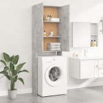 vidaXL Dulap mașină de spălat, gri beton, 64x25,5x190 cm vidaXL Dulap mașină de spălat, gri beton, 64x25,5x190 cm