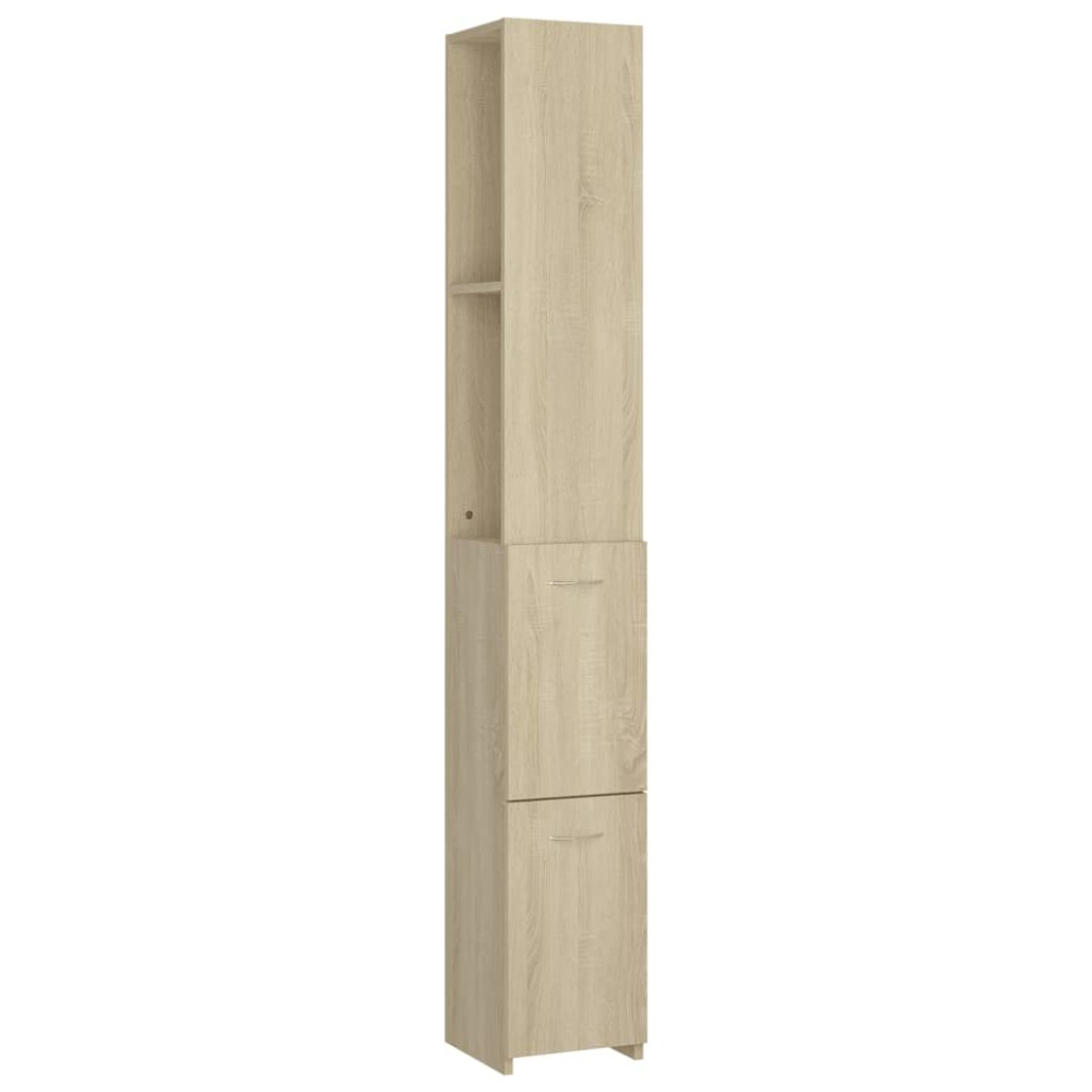 vidaXL Dulap de baie, stejar sonoma, 25x26,5x170 cm, lemn prelucrat