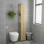 vidaXL Dulap de baie, stejar sonoma, 25x26,5x170 cm, lemn prelucrat vidaXL Dulap de baie, stejar sonoma, 25x26,5x170 cm, lemn prelucrat