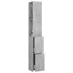 vidaXL Dulap de baie, gri beton, 25x26,5x170 cm, lemn prelucrat