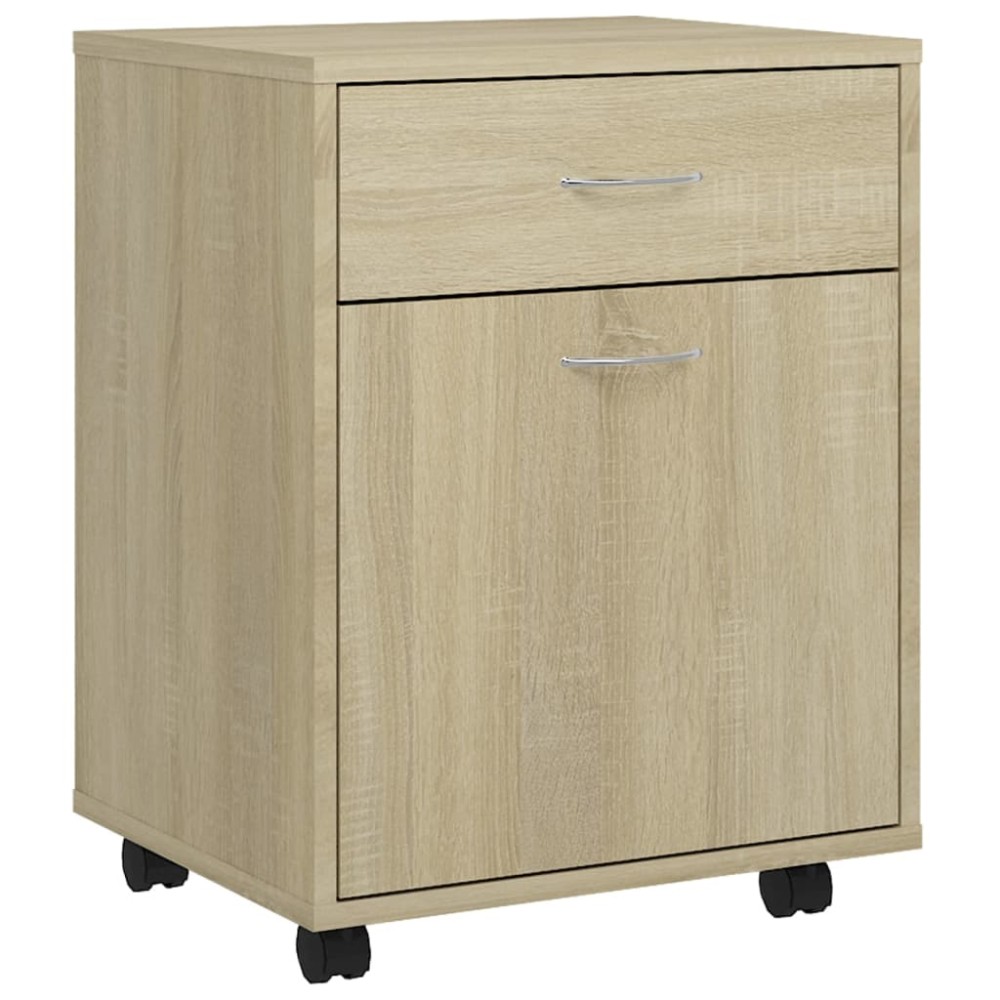 vidaXL Dulap cu roți, stejar sonoma, 45x38x54 cm, PAL