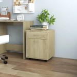 vidaXL Dulap cu roți, stejar sonoma, 45x38x54 cm, PAL vidaXL Dulap cu roți, stejar sonoma, 45x38x54 cm, PAL