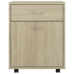 vidaXL Dulap cu roți, stejar sonoma, 45x38x54 cm, PAL vidaXL Dulap cu roți, stejar sonoma, 45x38x54 cm, PAL