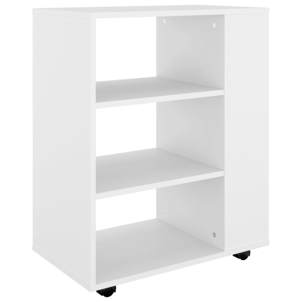 vidaXL Dulap cu roți, alb, 60x35x75 cm, PAL