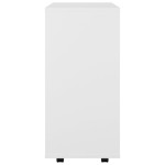 vidaXL Dulap cu roți, alb, 60x35x75 cm, PAL