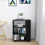 vidaXL Dulap cu roți, negru, 60x35x75 cm, PAL