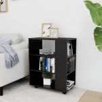 vidaXL Dulap cu roți, negru, 60x35x75 cm, PAL