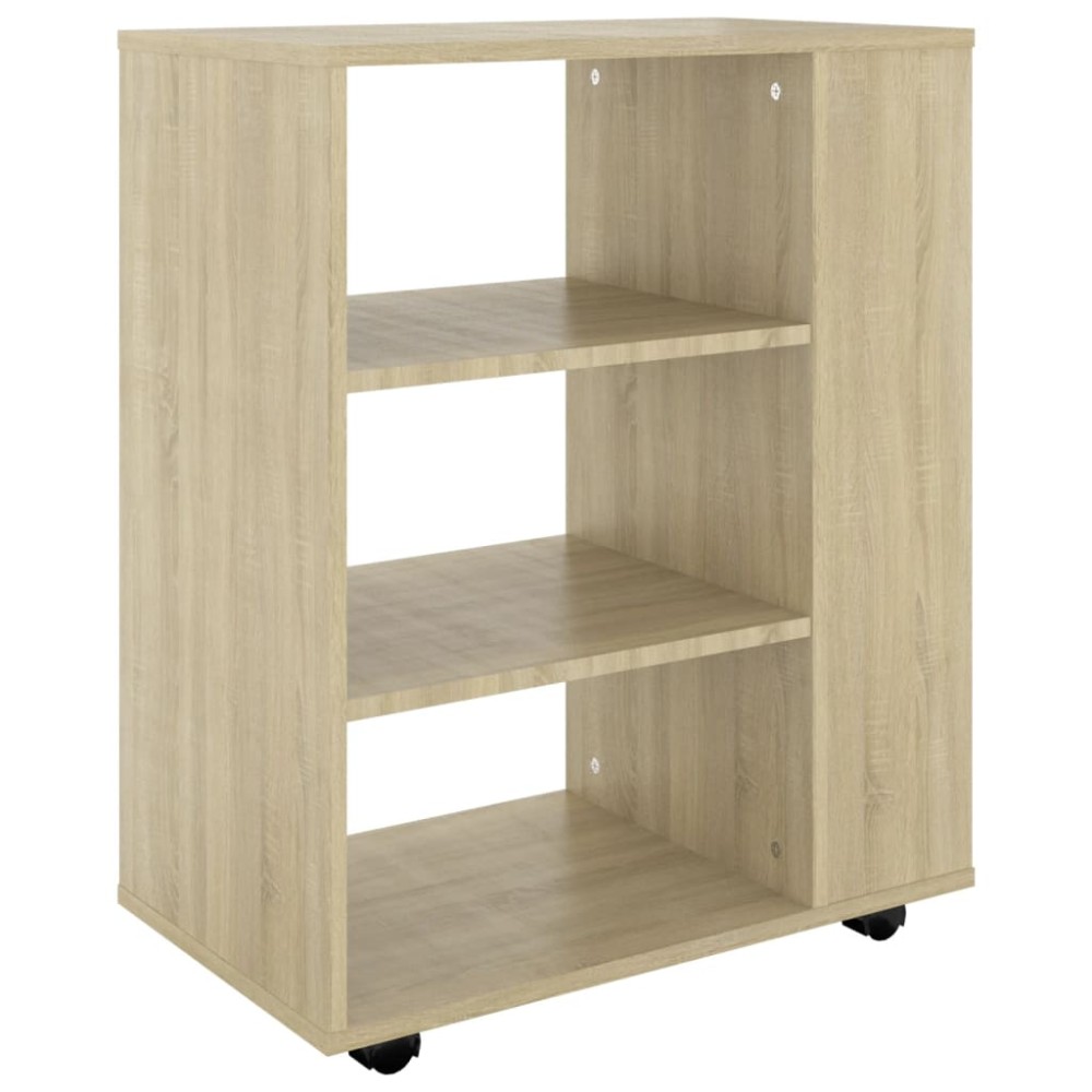 vidaXL Dulap cu roți, stejar sonoma, 60x35x75 cm, lemn prelucrat