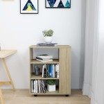 vidaXL Dulap cu roți, stejar sonoma, 60x35x75 cm, lemn prelucrat