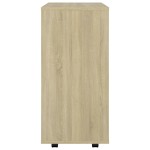 vidaXL Dulap cu roți, stejar sonoma, 60x35x75 cm, lemn prelucrat