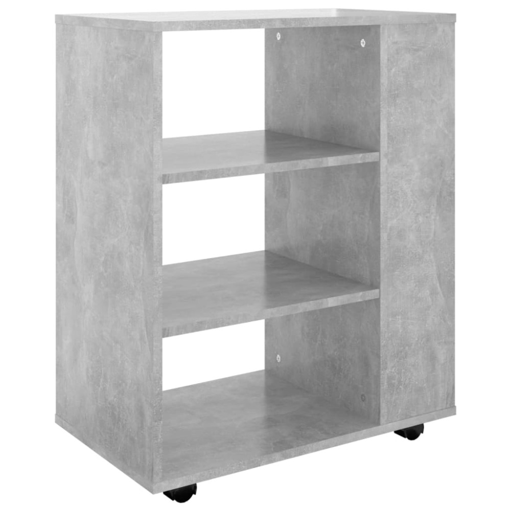 vidaXL Dulap cu roți, gri beton, 60x35x75 cm, lemn prelucrat