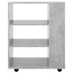 vidaXL Dulap cu roți, gri beton, 60x35x75 cm, lemn prelucrat