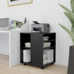 vidaXL Dulap cu roți, negru, 60x53x72 cm, PAL vidaXL Dulap cu roți, negru, 60x53x72 cm, PAL