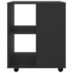 vidaXL Dulap cu roți, negru, 60x53x72 cm, PAL vidaXL Dulap cu roți, negru, 60x53x72 cm, PAL