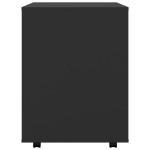 vidaXL Dulap cu roți, negru, 60x53x72 cm, PAL vidaXL Dulap cu roți, negru, 60x53x72 cm, PAL