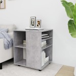 vidaXL Dulap cu roți, gri beton, 60x53x72 cm, PAL vidaXL Dulap cu roți, gri beton, 60x53x72 cm, PAL