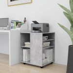 vidaXL Dulap cu roți, gri beton, 60x53x72 cm, PAL vidaXL Dulap cu roți, gri beton, 60x53x72 cm, PAL