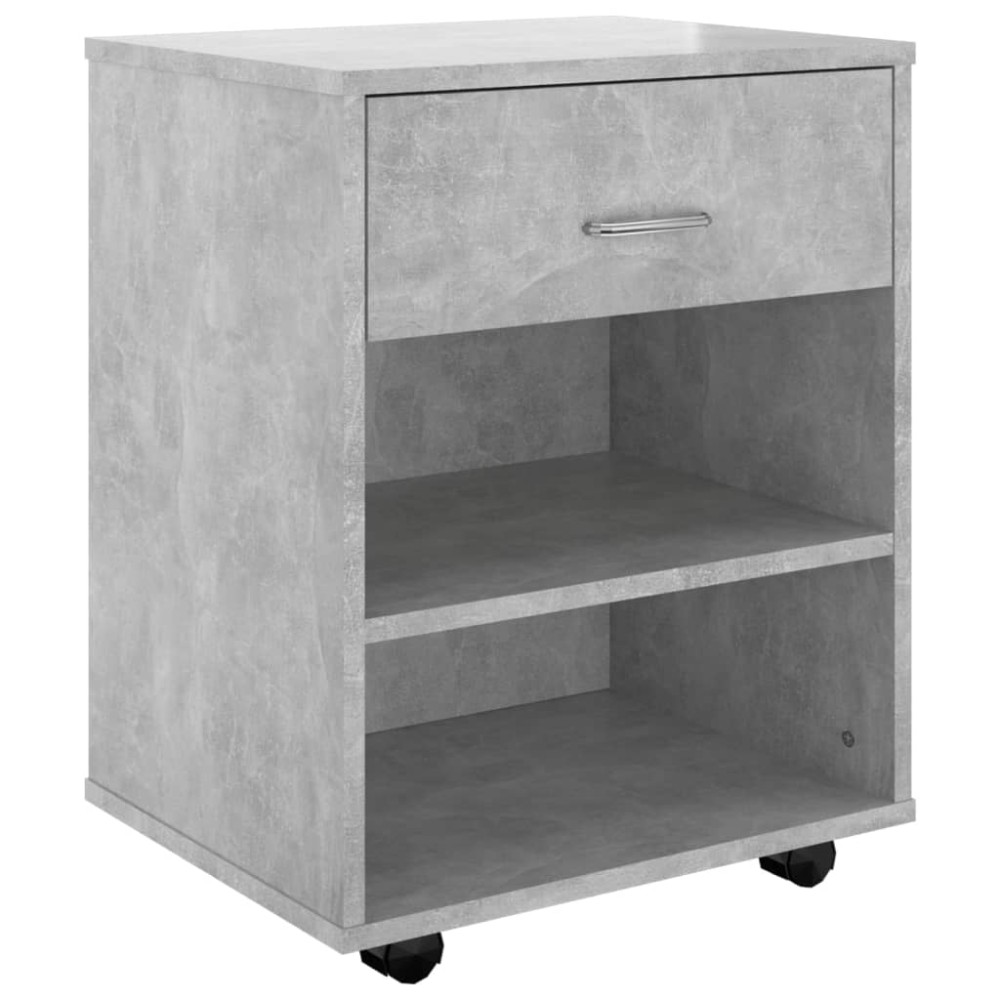 vidaXL Dulap cu roți, gri beton, 46x36x59 cm, PAL