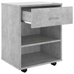 vidaXL Dulap cu roți, gri beton, 46x36x59 cm, PAL