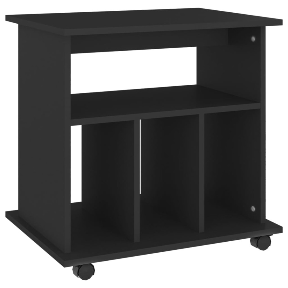 vidaXL Dulap cu roți, negru, 60x45x60 cm, PAL