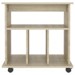 vidaXL Dulap cu roți, stejar sonoma, 60x45x60 cm, lemn prelucrat vidaXL Dulap cu roți, stejar sonoma, 60x45x60 cm, lemn prelucrat