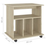 vidaXL Dulap cu roți, stejar sonoma, 60x45x60 cm, lemn prelucrat vidaXL Dulap cu roți, stejar sonoma, 60x45x60 cm, lemn prelucrat