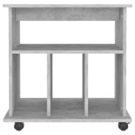 vidaXL Dulap cu roți, gri beton, 60x45x60 cm, PAL