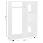 vidaXL Șifonier, alb, 80x40x110 cm, PAL vidaXL Șifonier, alb, 80x40x110 cm, PAL
