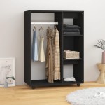 vidaXL Șifonier, negru, 80x40x110 cm, PAL vidaXL Șifonier, negru, 80x40x110 cm, PAL