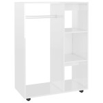 vidaXL Șifonier, alb extralucios, 80x40x110 cm, PAL vidaXL Șifonier, alb extralucios, 80x40x110 cm, PAL