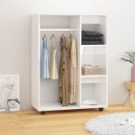 vidaXL Șifonier, alb extralucios, 80x40x110 cm, PAL vidaXL Șifonier, alb extralucios, 80x40x110 cm, PAL