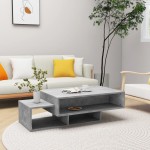 vidaXL Măsuță de cafea, gri beton, 105x55x32 cm, lemn prelucrat vidaXL Măsuță de cafea, gri beton, 105x55x32 cm, lemn prelucrat