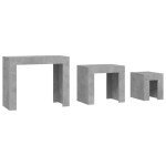 vidaXL Măsuțe de cafea suprapuse, 3 buc., gri beton, lemn prelucrat