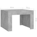 vidaXL Măsuță de cafea, gri beton, 50x50x35 cm, lemn prelucrat vidaXL Măsuță de cafea, gri beton, 50x50x35 cm, lemn prelucrat