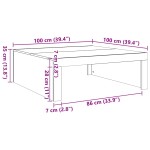 vidaXL Măsuță de cafea, negru, 100x100x35 cm, lemn prelucrat vidaXL Măsuță de cafea, negru, 100x100x35 cm, lemn prelucrat