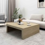 vidaXL Măsuță de cafea, stejar sonoma, 100x100x35 cm, lemn prelucrat vidaXL Măsuță de cafea, stejar sonoma, 100x100x35 cm, lemn prelucrat