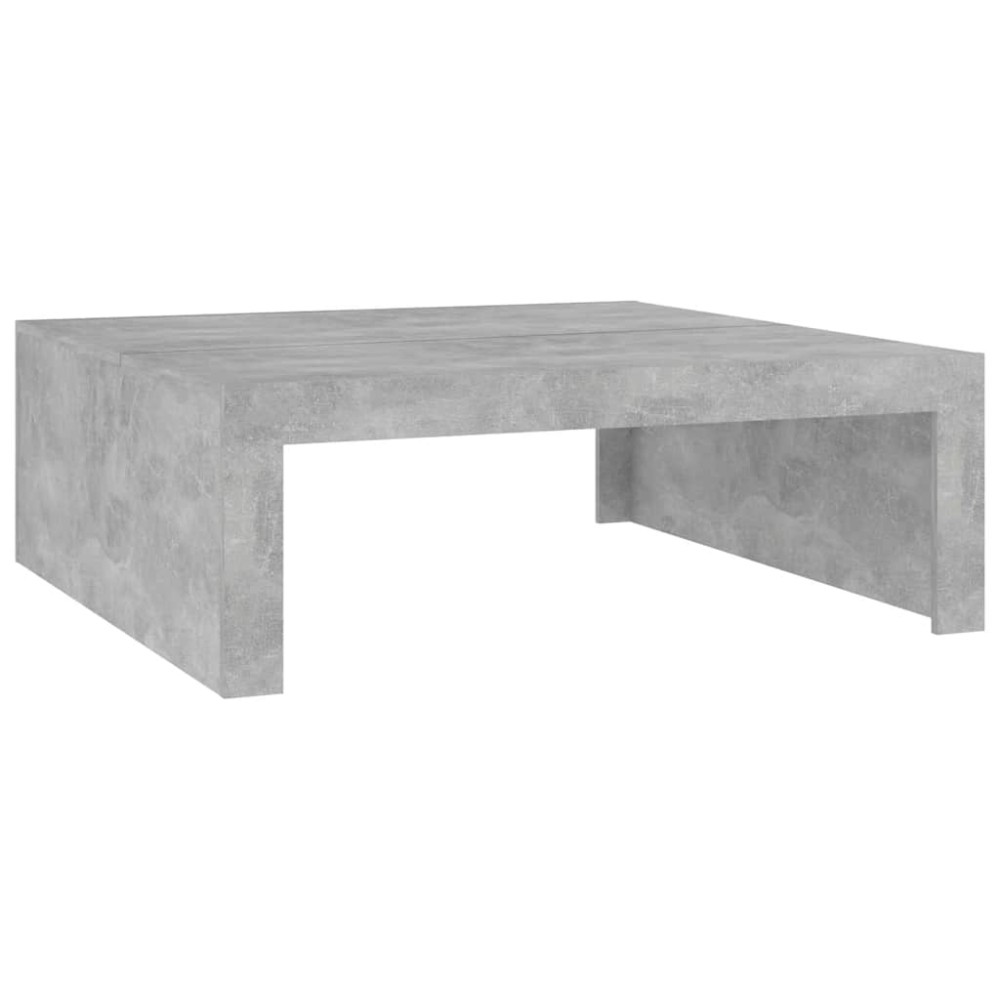 vidaXL Măsuță de cafea, gri beton, 100x100x35 cm, lemn prelucrat