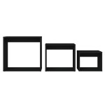 vidaXL Măsuțe suprapuse, 3 buc., negru, PAL