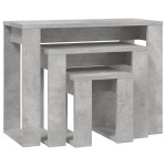 vidaXL Mese suprapuse, 3 buc., gri beton, lemn compozit
