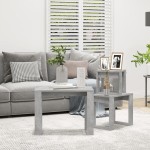vidaXL Mese suprapuse, 3 buc., gri beton, lemn compozit
