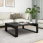 vidaXL Măsuță de cafea, negru, 100x100x35 cm, lemn prelucrat vidaXL Măsuță de cafea, negru, 100x100x35 cm, lemn prelucrat