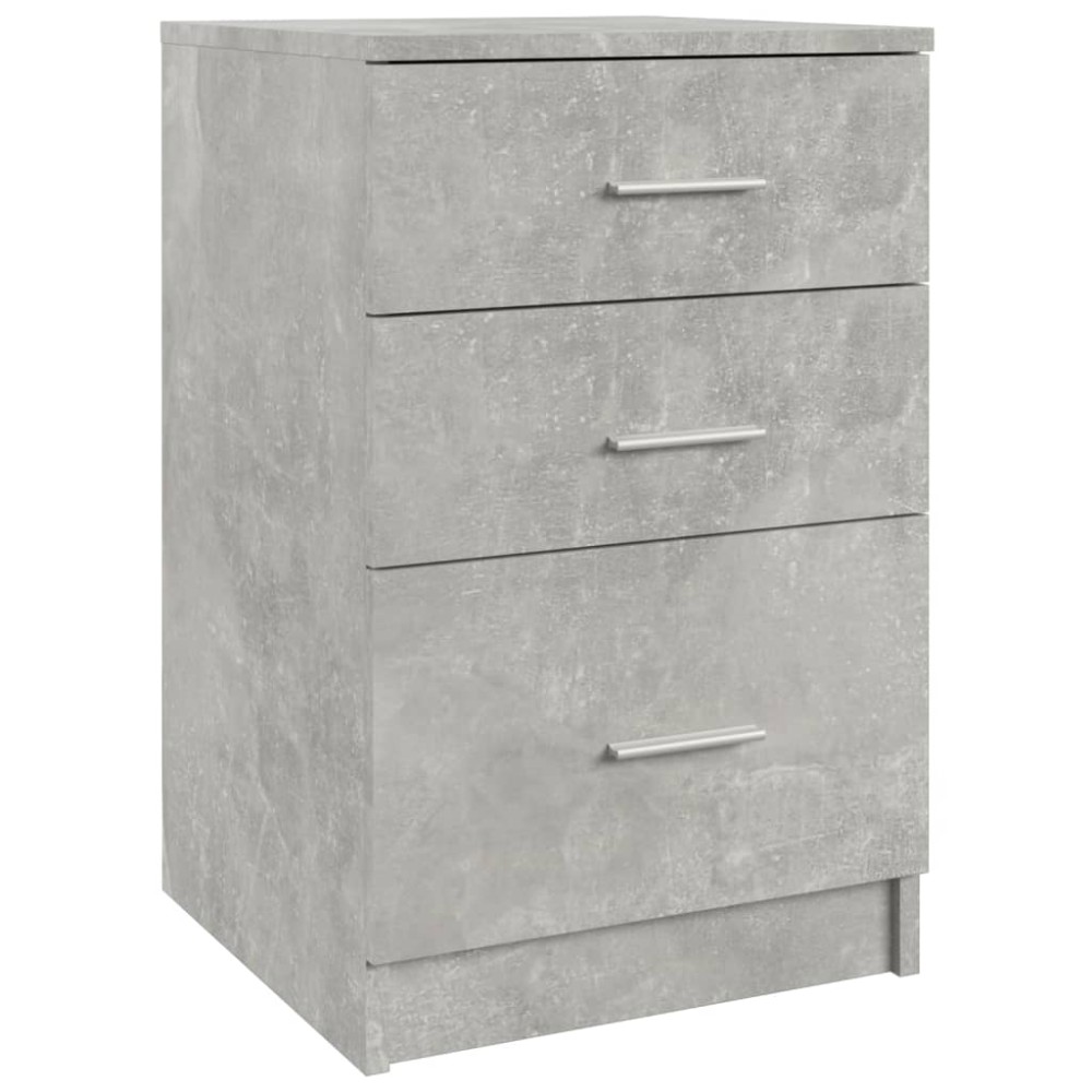 vidaXL Noptieră, gri beton, 40x40x63 cm, lemn compozit
