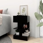 vidaXL Noptiere, 2 buc., negru, 40x35x65 cm vidaXL Noptiere, 2 buc., negru, 40x35x65 cm