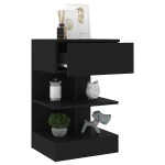 vidaXL Noptiere, 2 buc., negru, 40x35x65 cm vidaXL Noptiere, 2 buc., negru, 40x35x65 cm