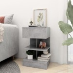 vidaXL Noptiere, 2 buc., gri beton, 40x35x65 cm vidaXL Noptiere, 2 buc., gri beton, 40x35x65 cm