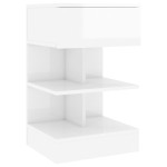vidaXL Noptiere, 2 buc., alb extralucios, 40x35x65 cm vidaXL Noptiere, 2 buc., alb extralucios, 40x35x65 cm