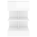 vidaXL Noptiere, 2 buc., alb extralucios, 40x35x65 cm vidaXL Noptiere, 2 buc., alb extralucios, 40x35x65 cm