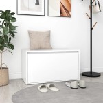 vidaXL Bancă de hol, alb, 80x40x45 cm, PAL vidaXL Bancă de hol, alb, 80x40x45 cm, PAL