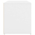 vidaXL Bancă de hol, alb, 80x40x45 cm, PAL vidaXL Bancă de hol, alb, 80x40x45 cm, PAL