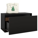 vidaXL Bancă de hol, negru, 80x40x45 cm, PAL vidaXL Bancă de hol, negru, 80x40x45 cm, PAL